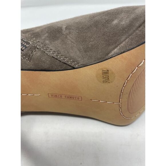 Vince Camuto Pitonnda Dress Boots 7.5 Womens Leather Suede Pointed Toe Sable Chi - Picture 8 of 12